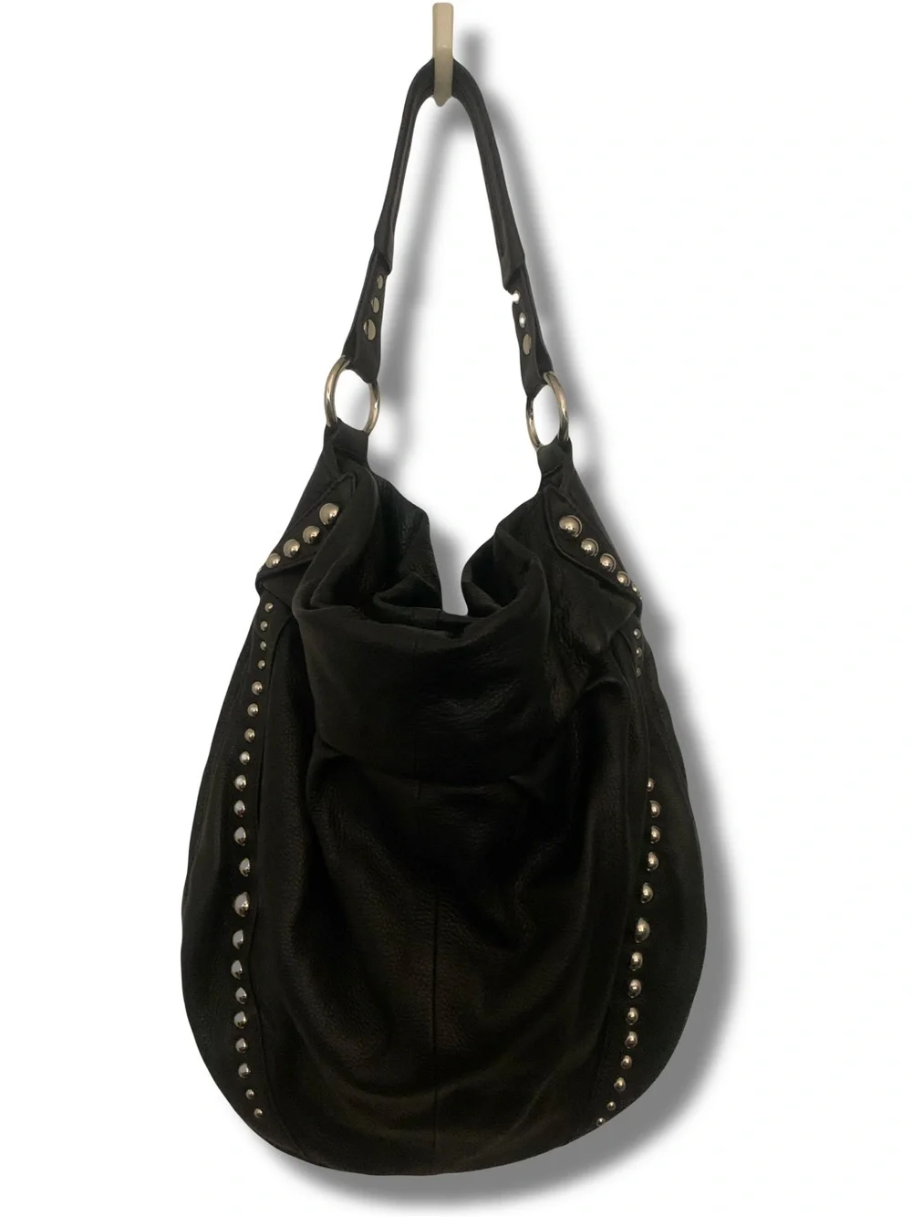 B. MAKOWSKY Black Studded Leather Shoulder Bag❤️❤️❤️